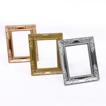 인형의집 미니어처 액자_1P 촬영소품 미니 포토프레임, 골드