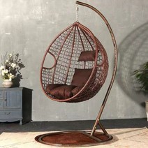 성규흔들의자 나혼자산다 그네 흔들의자, 커피색  팔걸이 포함