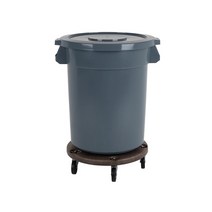 매트그레이 대형 원형통 플라스틱 음식물 쓰레기통 60L 업소용 수거통 잔반통 파란통, 121L, 뚜껑포함, 돌리X
