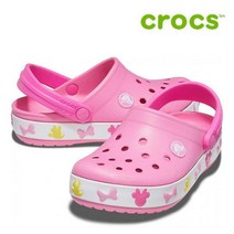 크록스 아동 샌들 41- 207077-669 Kids Crocs Fun Lab Disney Mickey Lights Clog Pink Lemonade