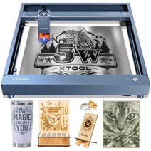 Makeblock xTool D1 Pro 업그레이드 레이저 조각기 5W 출력 전력 절단기 36W 더 높은 정확도 나무 금속용 종이 아크릴 유리 가죽 등, Grey