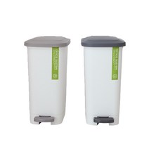 M 직사각 페달 휴지통 대, 그레이, 1개