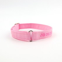 리이리이 강아지 목걸이 이름 연락처 각인 이름표, 핑크