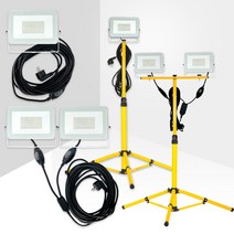 이동형투광등세트 50W 100W 코드일체형10M 방수 투광기 현장작업등 공장등 현관등, 03. (세트)투광기 전선 일체형 50W+받침대