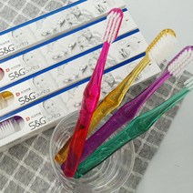 첨단 치과칫솔, 슬림모 일반 1박스12개 (색상랜덤)