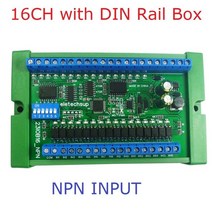 RS485 원격 제어 스위치 DC 12V 24V 16 입력 출력 PLC IO 확장 보드 01 02 03 05 06 15 Modbus RTU 모듈, [06] 16CH NPN with  Box