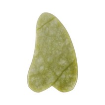 Natural Jade Guasha Stone Board Gua Sha Scraper Massager for Face 로즈 쿼츠 Plate Spa Guache Body Massag, Type 2 Green