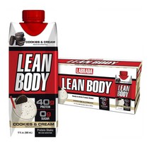 LABRADA 라브라다 린 바디 단백질 쉐이크 쿠키 앤 크림 17oz(500ml) 12개입 Lean Body Protein Shake 40g Cookies and Cream, 500ml