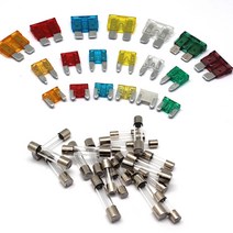 ALLPARTS 카휴즈 휴즈 자동차 유리관 퓨즈, 유리관 휴즈 소, 0.5A