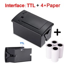 QR701 TTL RS232 프린터 임베디드 POS 영수증 58mm ATM 열전사 티켓 마이크로 패널 USB Arduino Linux 엔지니어 인코딩, [03] Black TTL 4 paper, 03 Black TTL 4 paper