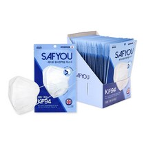 세이퓨 마스크 화이트 SAFYOU KF94 대형 50매 2D 새부리형 5매입 포장, 1매입, 50개