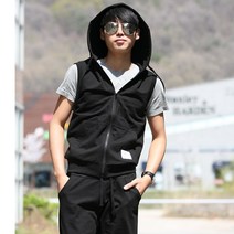 여름 남녀공용 민소매 반팔 후드집업 커플