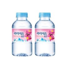 롯데 아이시스 핑크퐁 200ml 미니생수 어린이생수 생수묶음, 40PET