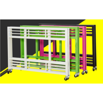 접이식 마트 가판대 접이식 90x60x80 디스플레이 매대, 상세이페이지 참고, 큰 분홍색 동그란 눈