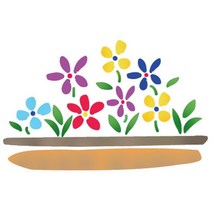 대문닷컴 [대문닷컴]스텐실도안(ST-2082)돌화분, 1개