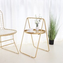[모비딕컴퍼니] 인테리어테이블 장식테이블 테이블 접이식베드트레이 스탠딩탁자 phiao, it● 아이온컴퍼니 온나 원형 접이 라운드 티테이블, it● 골드