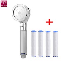 다이찌필터헤드푸쉬3단헤드+필터4개/ 녹물제거필터/ 절수효과/ 더킹샤워기, 필터푸쉬3단헤드+필터4개