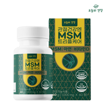 관절건강엔 엠에스엠 트리플케어 1000mg x 60정 MSM 1500mg 아연 비타민D 보스웰리아 추출분말 함유 관절 연골 무릎 건강 영양제, 3개