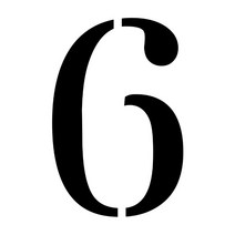 우돌아트 스텐실도안 4251 큰숫자 6 만들기 숫자스텐실도안
