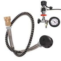 스쿠버 산소통 DIDEEP8mm 알루미늄 합금 다이빙 펌프 튜브 요크 스쿠버 산소 탱크 팽창기 수중 스노클링, 한개옵션0