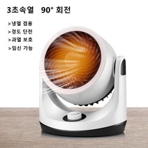 AKRUA 2in1 냉열 겸용 온풍기 히터&선풍기 90도 회전 온풍기 미니 팬히터 캠핑용 가정용 전기난로, 흰색