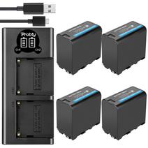 소니 전원 디스플레이 8800mah np-f970 np f970 배터리 + f930 f950 f770 f570 ccd 용 초고속 3x 듀얼 충전기, 4배터리와 충전기