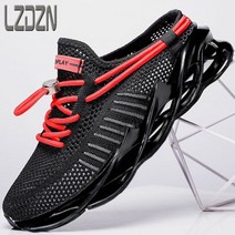 샌들 남성용 여름 신발 여성용 슬리퍼 캐주얼 통기성 데드 리프트 드라이빙 비치 중공 운동화 스포츠 하프 플립 플롭, 8.5, Black red 2