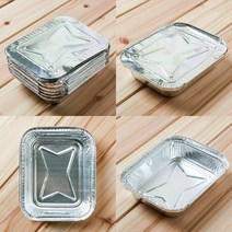 은박도시락A 10 SET 17.3X14.2CM 10P 일회용도시락통 도시락포장용기 은박지도시락