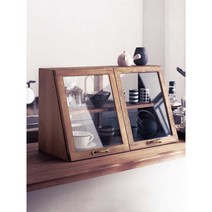 주방원목미니그릇장 옛날 엔틱 찻장 진열장 빈티지, 60cm 단층 - 흰색