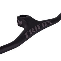 TRIFOX-풀 카본 MTB 핸들 바 일체형 산악 자전거 바 RHB200 3K 매트 블랙-17 도 스템, 12 Gray Stem-110mm