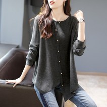 가을 초겨울 편안한 루즈핏 캐주얼 긴팔 긴소매 옷 의류 40대 50대 미시 젊은엄마 여성 출근룩 일상복 외출복 113