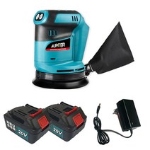 주피터 충전 샌딩기+리벤토4.0 배터리 2개+경제형 충전기 세트 JSD-18P 무선 마끼다 호환 원형 샌더 광택기