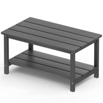 SERWALL Outdoor Adirondack 커피 테이블 힙 뷔페 테이블 콘솔 테이블 테라스용 - 블랙