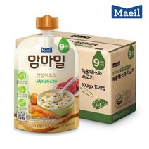 맘마밀 안심 이유식, 녹황채소와 소고기, 100g, 10개