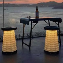 접이식 조명의자 휴대용 수축 캠핑 벤치 초경량 낚시, 오렌지  조명O, 1개