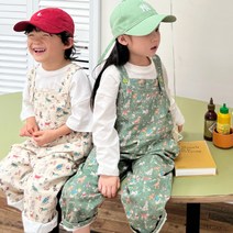 슈슈아리 큐티멀 멜빵 바지 아동 여아 남아 키즈 공용 점프수트 봄가을옷 데일리룩 등원룩