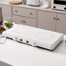 요리는 장비빨 422 와이드 2구 듀얼 인덕션 전기레인지 화이트 AIDT2A, 인덕션 본품