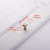 T 바 투명 아크릴 블랙 실버 골든 가구 유럽 패션, Rose-Gold-50mm