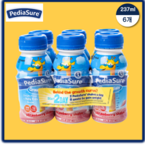 페디아슈어 그로우 & 게인 셰이크 237ml, 딸기(Strawberry), 6개