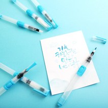 아이디몬 워터브러쉬 펜 6종 세트 단품 1개 물붓 캘리그라피 일러스트 드로잉 수채화 붓, 워터브러쉬세트(6종)