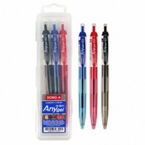 동아 애니겔 501 3색 set 플라스틱케이스 잉크펜 필기펜 사무용, 단품
