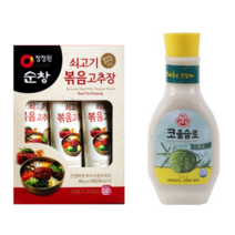 청정원순창 쇠고기볶음고추장 + 코울슬로 드레싱(간편하게 쭉쭉짜서먹는/항아리 발효숙성 /전통방식/타라곤의 부드럽고 은은한 향/스위트콘 샐러드 양배추 샐러드 등), 상세설명