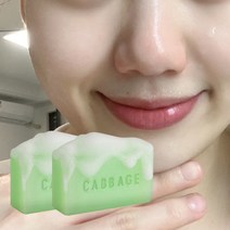 캐비지 약알칼리성클렌징폼 천연비누 대용량 140g, 2개