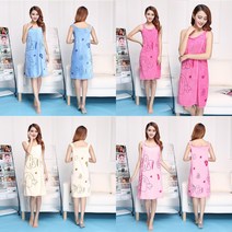 [국내당일배송] 어린이 여성 입는 비치 타월 / 가성비 샤워 사우나 수영장 워터파크 물놀이 편리 아이디어 상품, 두꺼움_블루, 1개