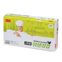 3M 니트릴위생장갑 요리용 100매 1개, 중(M)