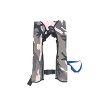 팽창형 바다 갯바위 낚시 구명 자동 휴대용 자동 구명 조끼, 13 흰색 위장 설명서