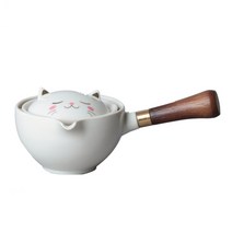티포트 약탕기 중국어 쿵푸 차 세트 360 회전 주전자 세라믹 메이커 주입기 반자동 Gongfu Teaware Pot Cu, 14 O
