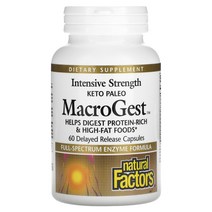 Natural Factors Keto Paleo MacroGest 60 Delayed Release Capsules 356188