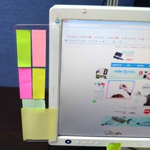 컴퓨터 모니터 부착 아크릴 투명 메모보드 포스트잇, 타입, 상단