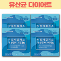 다이어트 유산균 락토바실러스 유산균 다이어트 프로바이오틱스 유산균 락토테미 60포 대용량, 240포, 4개(240포)